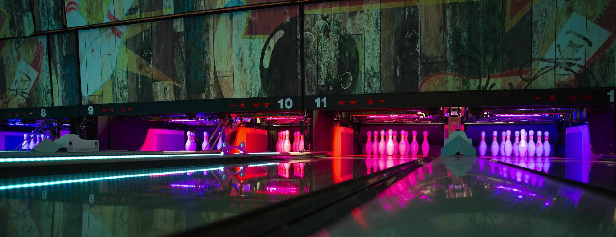 Bowling alley in the UC Davis Games Area