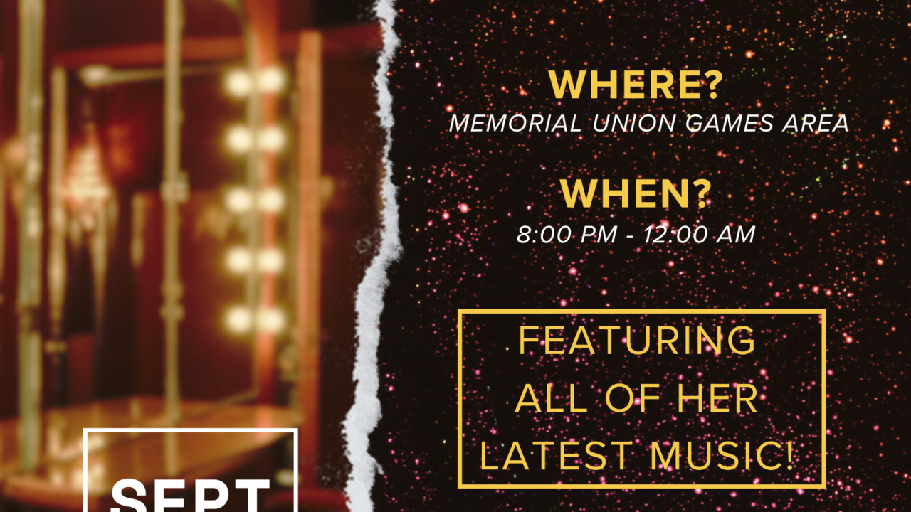 Flyer with background image of theater mirror
