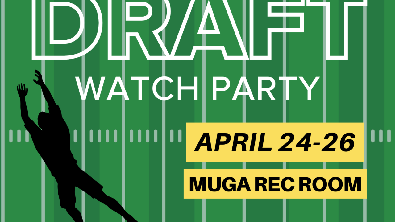 nfl drafty party text graphic
