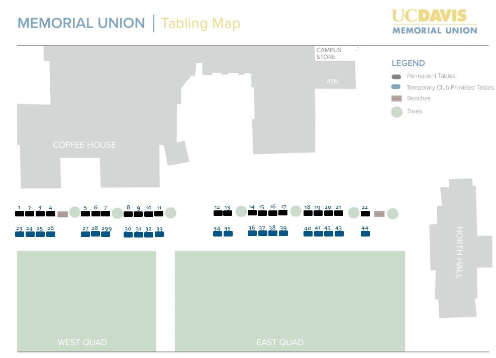 Map of location of MU Spaces 