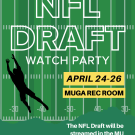 nfl drafty party text graphic